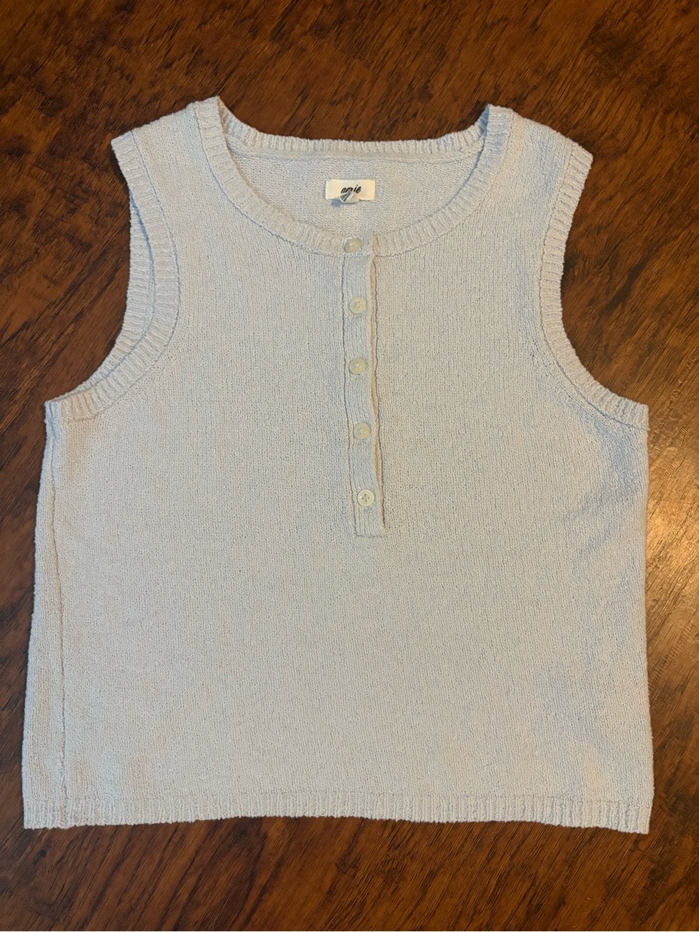 aerie Pale Blue Sleeveless Henley Knit Top - Kids